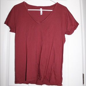 American Apparel Maroon Small t shirt